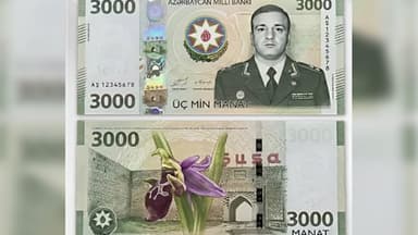 Üzərində Polad Həşimovun şəkli olan 3 minlik əsginas saxtadır