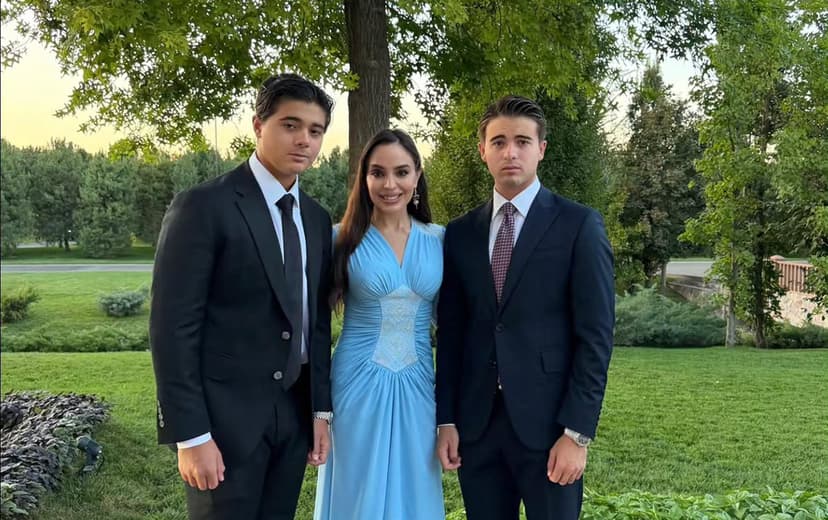 Leyla Əliyeva oğulları ilə Daşkənddə (FOTO)