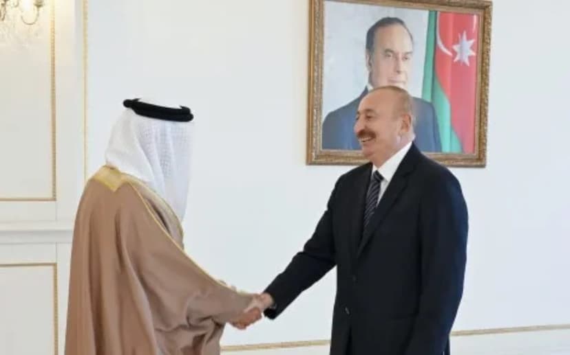 Prezident Bəhreynin xarici işlər nazirini qəbul etdi (FOTOLAR)